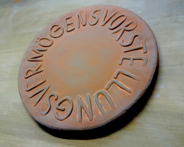 TALENT, Keramikplakette in div. Grössen - Wandobjekt, Handschmeichler, Anhänger
